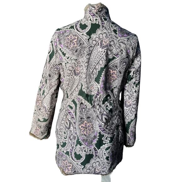 Chico’s reversible paisley faux fur water resistant jacket size large - Picture 4 of 12